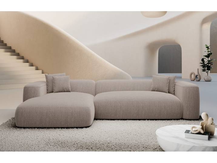 Couch Alcudia L-Form in Stoff