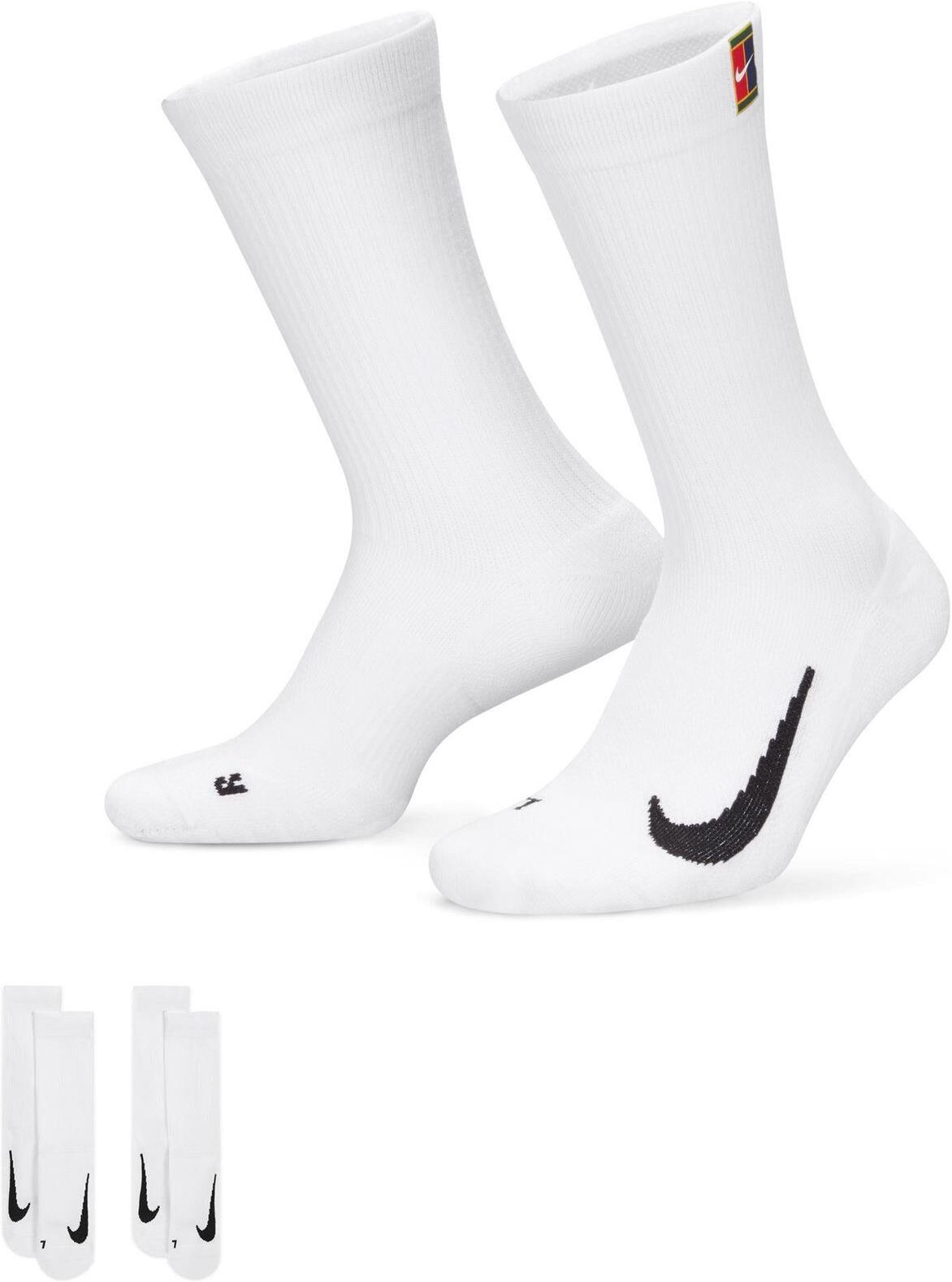 Nike Court Multiplier Cushioned Socks 2-Pack White, 38-42