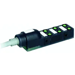 Murr Elektronik Exact8, 6xM8, 3-pol., Ltg.fest 5.0m PUR 6x0.34+2x0.75, UL/CSA, Elektronikkabel + Stecker, Grau