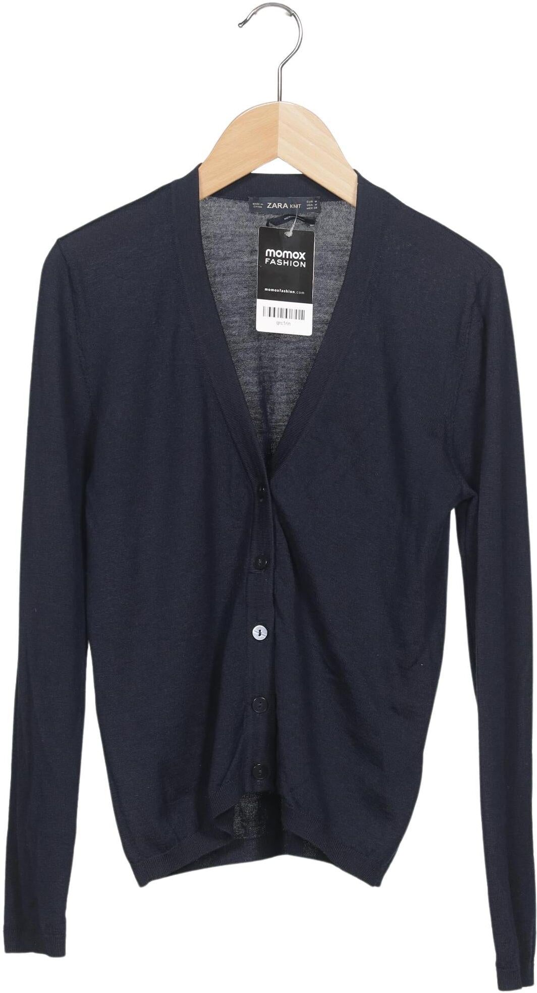 Zara Damen Strickjacke, Marineblau, Gr. M, Wolle - Second Hand