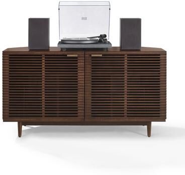 Crosley Furniture Crosley Cameron Corner Record Player Cabinet With Vinyl Storage