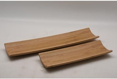 Heim concept Set of 2 BAMBOO curvy Serving trays