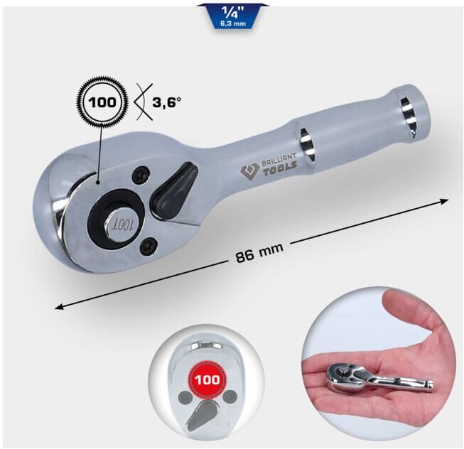 Brilliant Tools Mini-ratchet 1/4