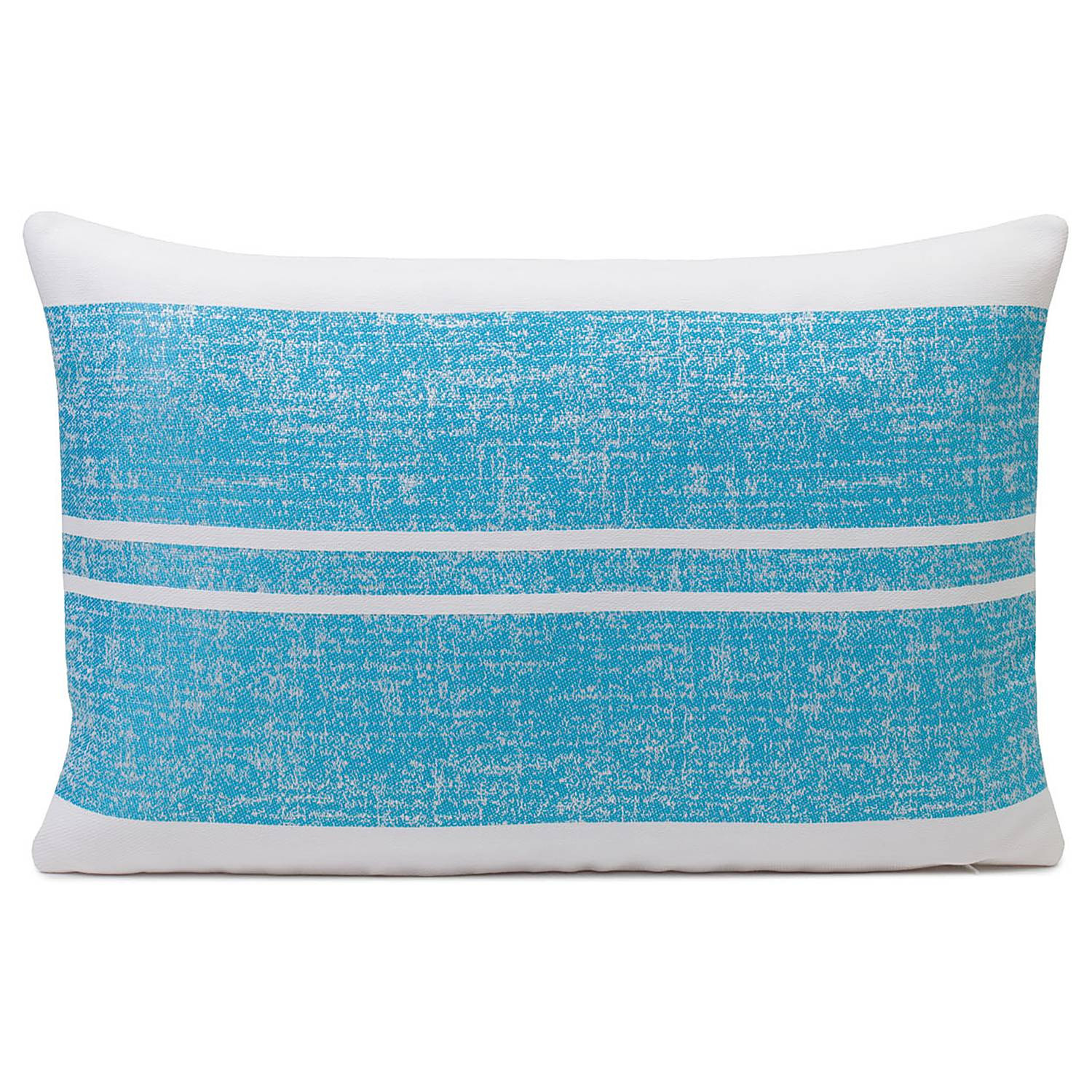 home24 Kussensloop Java turquoise mixweefsel B: 40 cm, L: 60 cm