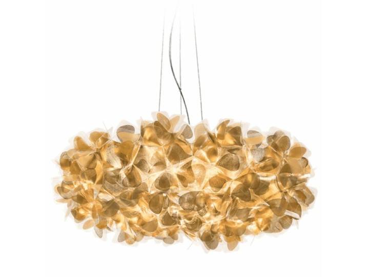 Slamp Pendelleuchte Clizia Mama non Mama, E27, italienisches Design - Gold - Transparent - 130 ausgefallenes Design, antistatisches Material, Magnethalterung, exkl. Leuchtmittel, extern dimmbar Außergewöhnlich, Glamour