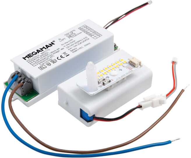MEGAMAN Module de secours MM77175 avec batterie rechargeable 3 heures d’autonomie lumineuse (MM77175)