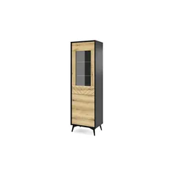 Vitrine   ¦ holzfarben ¦ Maße (cm): B: 54 H: 178