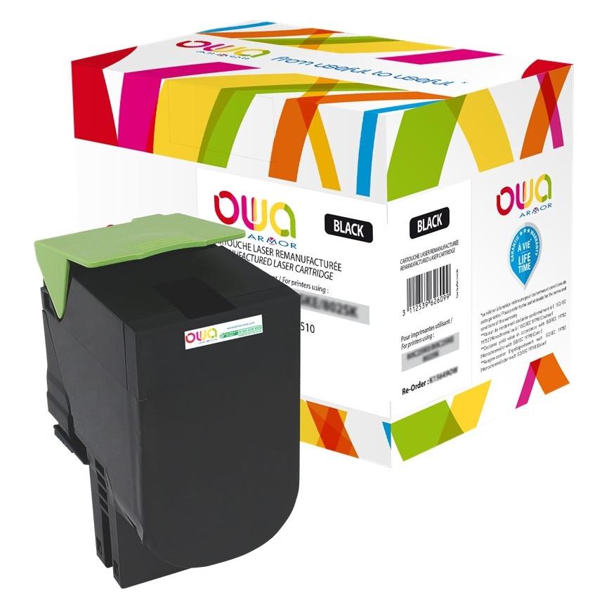 Armor OWA Schwarz - wiederaufbereitet - Tonerpatrone (Alternative zu: Lexmark 80C2SK0) - für Lexm (B) (K15649OW)