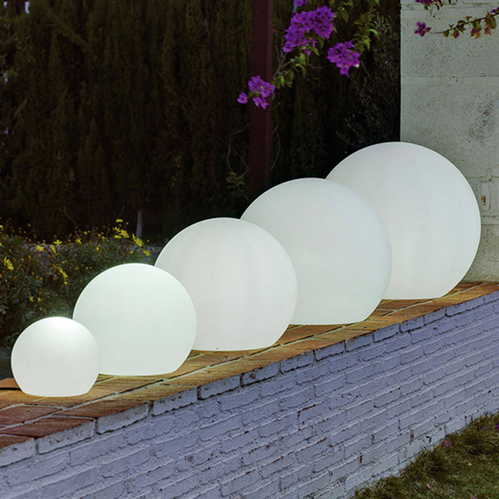 Newgarden Deko Solarleuchte Buly, dimmbar, weiß / opal, Kunststoff, Modern, Solarleuchte