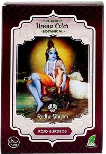 Radhe Shyam Henna Color Botanischer Pulverfarbstoff Burgunderrot 100