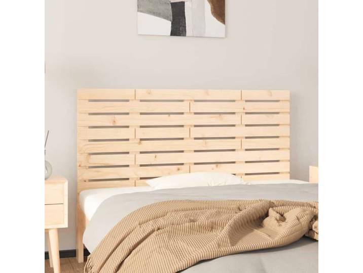 Tête de lit-Armoire de tête de lit murale-Panneau de tête de lit 146x3x63 cm Bois massif de pin