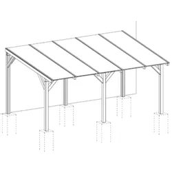Weka Umrüst-Bausatz freistehend für Terrassenüberdachung 672 (Gr. 3 & 4)
