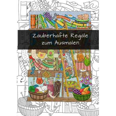 Zauberhafte Regale zum Ausmalen, Taschenbuch von Heike Langenkamp, BoD – Books on Demand, 978-3-7431-7423-8