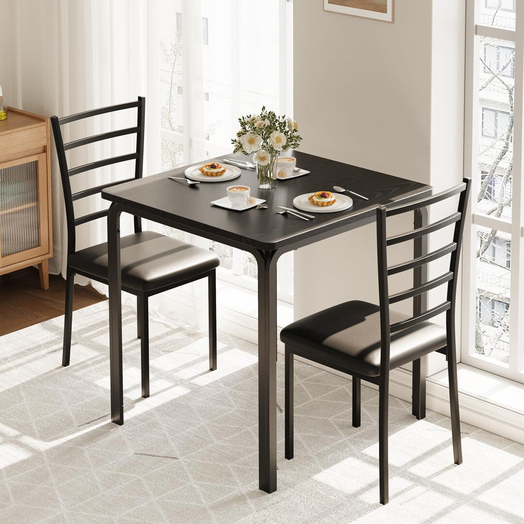 Brayden Studio 2 -Person Dining Set Black/Black