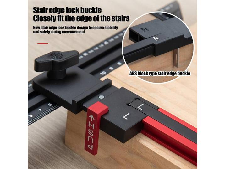 Gabarit de bande de roulement d'escalier, jauge de marche, gabarit de bande de roulement d'escalier Portable, accessoires de jauge pour couper les cloisons de rehausseurs de cloisons sèches