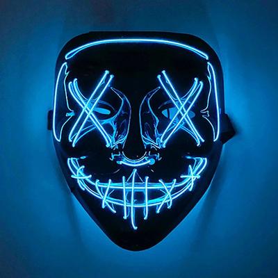 Inspired Living Neon Glow LED Purge Mask Wireless Light Up Halloween Cosplay Mask 8