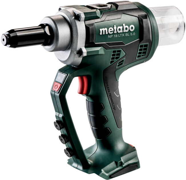 Pistolet à riveter sans fil NP 18 LTX BL 5.0 metabo, carton (619002890)