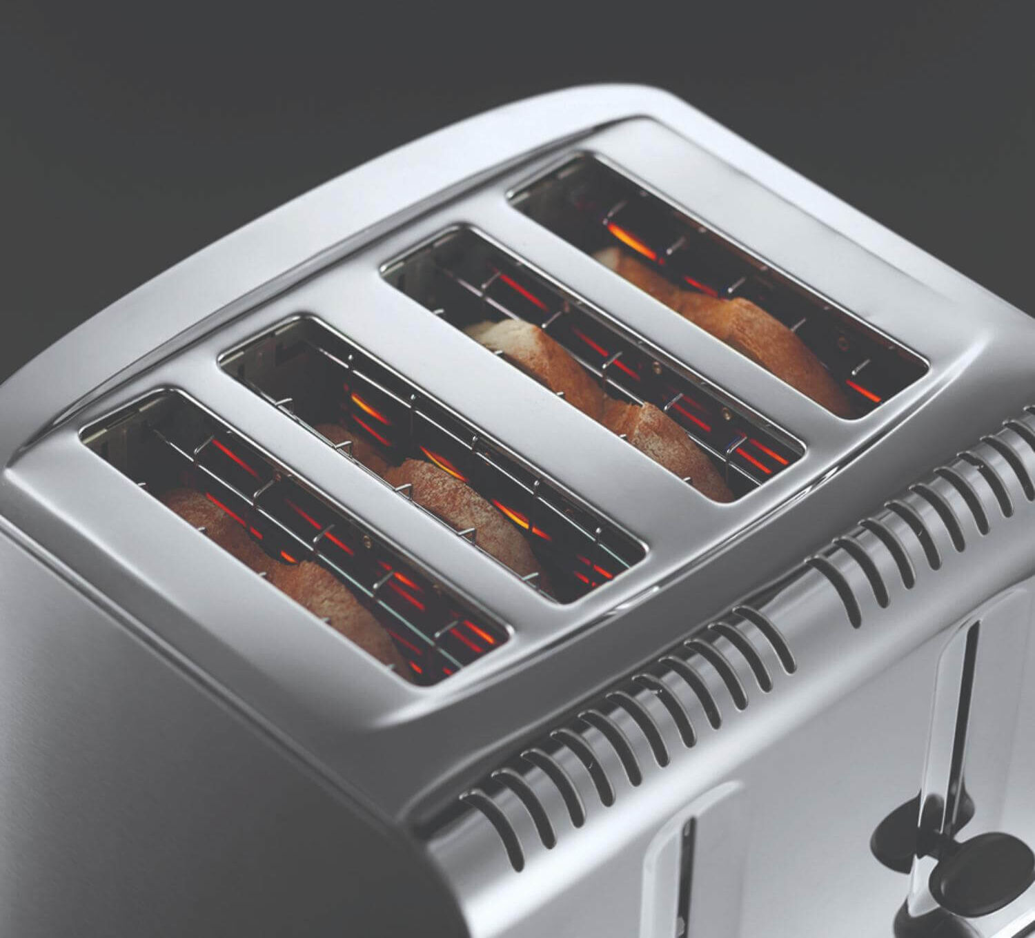 Russell Hobbs Buckingham 4 Slice Toaster - Polished Stainless Steel