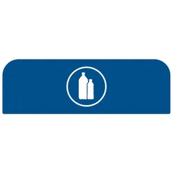 Hinweistafel aus verzinktem Stahl für Rubbermaid Recycling-Station Kunststoff | 87 Liter | Blau von PROREGAL