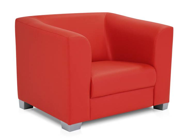 CHICAGO Sessel / Cocktailsessel, Material Kunstleder, rot