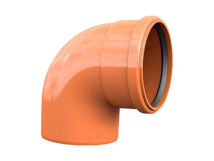 Proself Kanalgrundrohrbogen Orange ⌀ 11 cm 87°