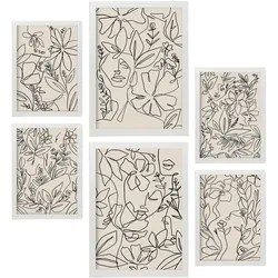 POSTER Set Mit 6 Ruffenrahmen 2 Zusammenfassung A3 & A4 Weißer Rahmen