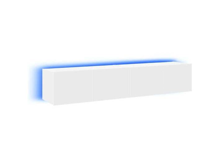 BEST-HOME Meuble de salon - UU - Meubles TV muraux avec lumières LED 2 pcs - blanc 80x35x31 cm HH17561