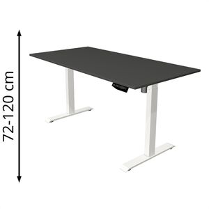 Kerkmann Schreibtisch Move 1, anthrazit / weiß, elektrisch höhenverstellbar, 160 x 74-123 x 80 cm