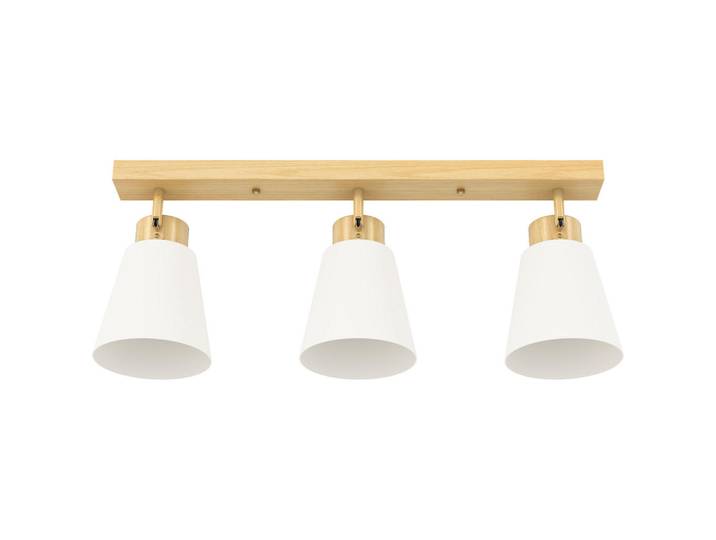 Homcom Deckenlampe Stahl Glas Naturholz, Naturfarben, Metall, E27, 13x20x55 cm, Lampen & Leuchten, LED Beleuchtung, LED-Deckenleuchten