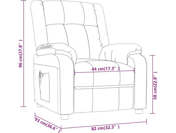 vidaXL Fauteuil relax électrique Tissu Taupe