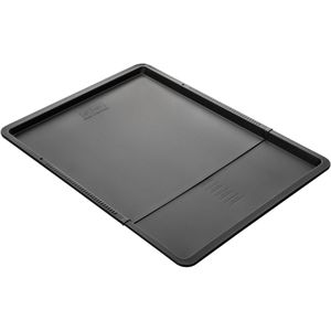 Zenker Backblech Black Metallic, schwarz, aus Stahlblech, 37-52 x 33cm, Rand 1,5cm hoch, antihaftbeschichtet, ausziehbar