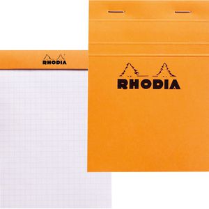 Rhodia Notizblock 13200C, kariert, A6, 80 g/m², 80 Blatt, orange