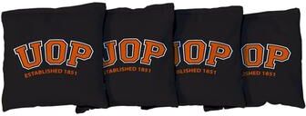 Skip's Garage College Vault Pacific Tigers Black Cornhole Bags
