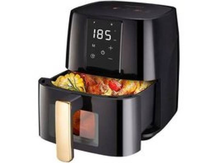 Friteuse à Air sans huile- 5 5L - 1700W -MONMECD Airfryer- Température réglable - Fenêtre visible-noir