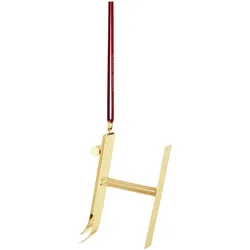 Georg Jensen, Christbaumschmuck, Weihnachtsbuchstaben Anhänger H Karat