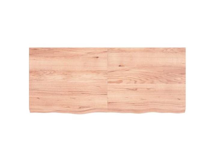 GKHPYURE Tischplatte braun 140 x 60 x (2-6) cm Eiche massiv behandelt Massives Eichenholz, lackierte Oberfläche, lebendiger Rand, Scharnier-Design, für den privaten und gewerblichen Gebrauch