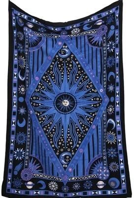 Uplifted Finds Indian Tarot Mandala Tapestry   Bohemian Divination Aesthetic Wall Hanging c 150 X 130 Cm