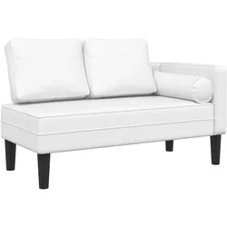Décoshop26 - Chaiselongue/Lounge/Sofa für den Innenbereich mit weißen PVC-Kissen DEC026059 DEC026059