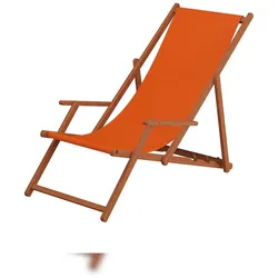Erst-Holz Gartenliege Liegestuhl terracotta Tisch Deckchair Buche Strandstuhl Sonnenliege klappbar 10-309T