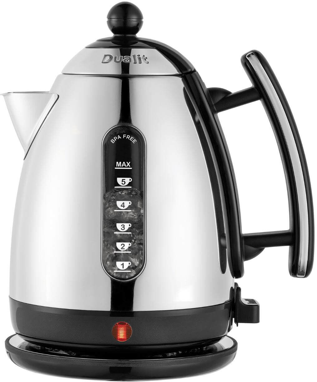 Dualit Lite 1.5 Litre Jug Kettle & 2-Slice Toaster Set - Black & Stainless Steel