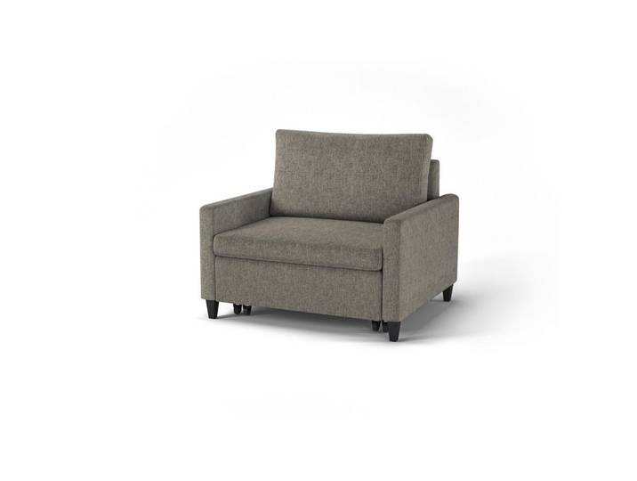 Mid.you Schlafsessel Sydney, Braun, Holz, Metall, 95x89.5x103.5 cm, Made in EU, Liegefunktion, Wohnzimmer, Sofas & Couches, Schlafsofas, Schlafsofas mit Bettkasten