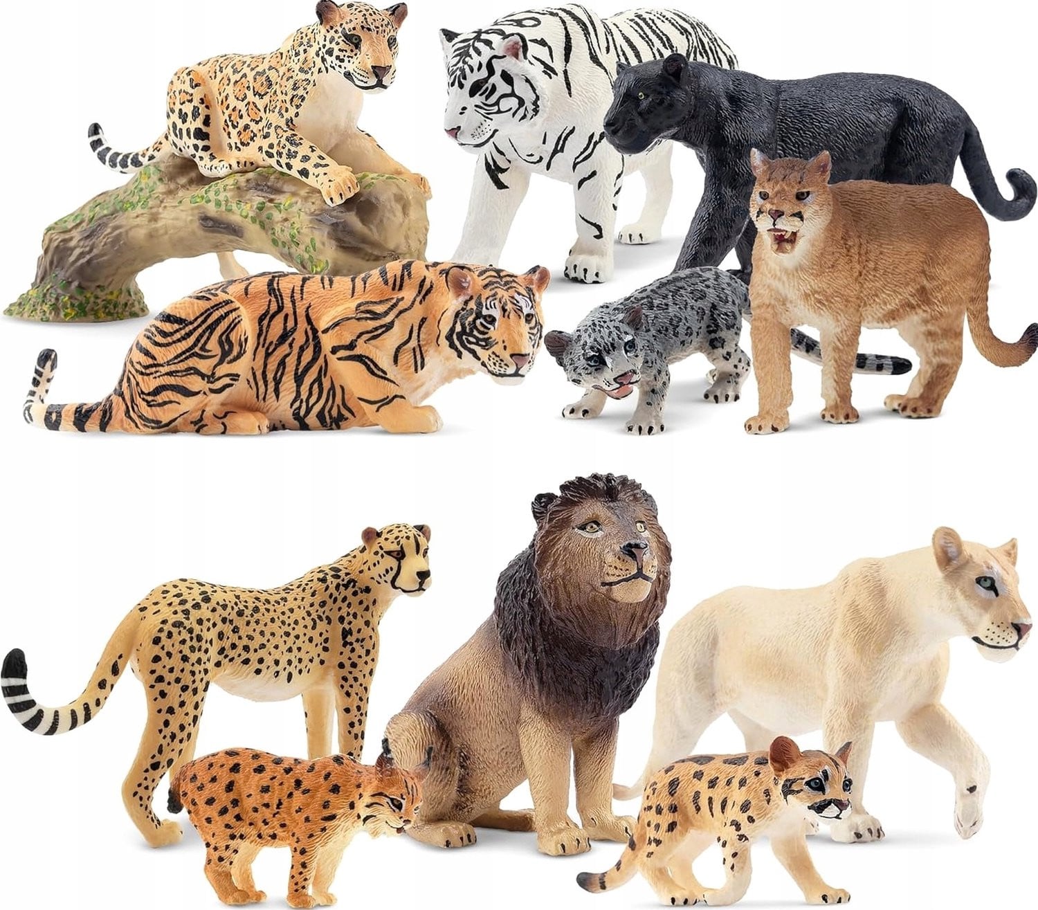 Set van 12 realistische dierenfiguren jungle educatief speelgoed
