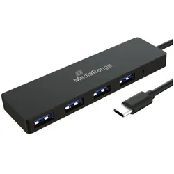 MediaRange USB-Hub USB Type-C™ auf USB 3.0 Verteiler 1:4