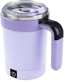 Uplift Picks Rechargeable Automatic Stirring Cup Stainless Steel Magnetic Self Stirring Coffee Mug purple
