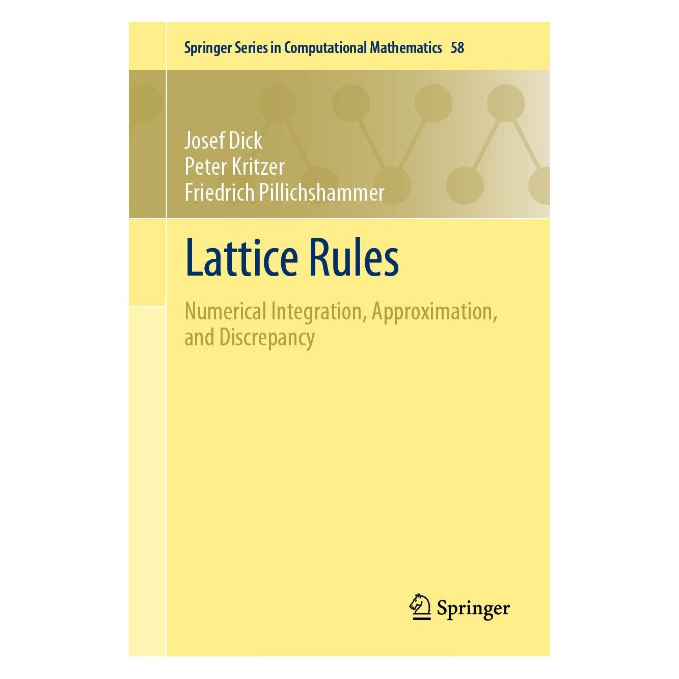 Springer Lattice Rules (Englisch, Hardcover, Friedrich Pillichshammer, Josef Dick, Peter Kritzer) (9783031099502)