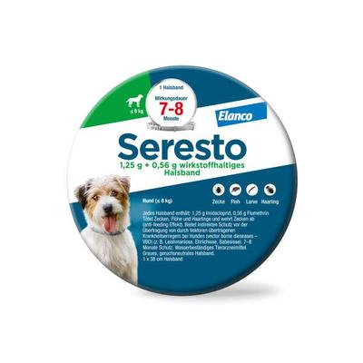 Seresto 1,25g + 0,56g Halsband für Hunde bis 8kg 1 St