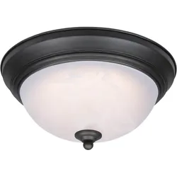 Dimmbare LED Deckenleuchte 28 cm Bronze geölt