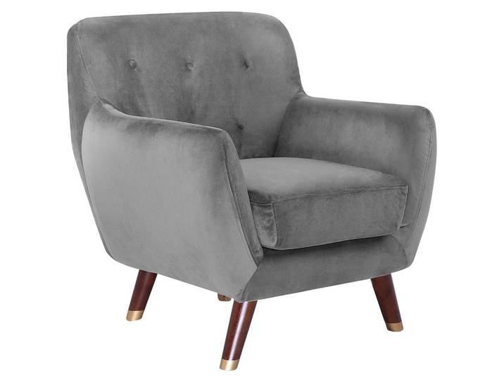 SESSEL Samtstoff grau Bodo