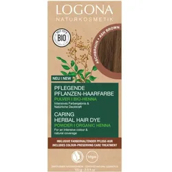 2x Logona, Haarfarbe, Pflanzenhaarfarbe Pulver (080 natural brown)