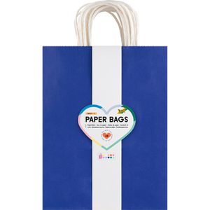 Folia Papiertüten Basic L, 22439, bunt, 24 x 31 x 12cm, mit Henkel, 20 Stück
